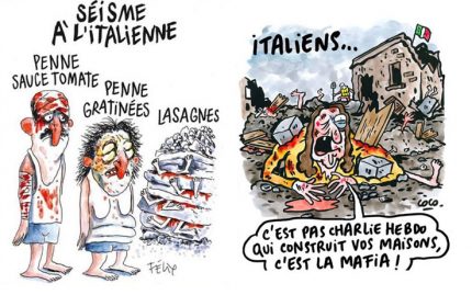 La replica di Charlie Hebdo: “Non è Charlie che costruisce le vostre case, è la mafia”