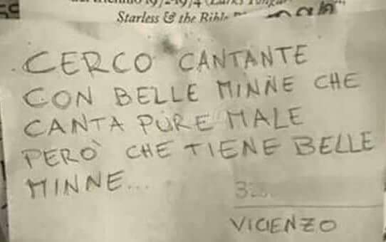 Cercasi cantante con un grande do di petto