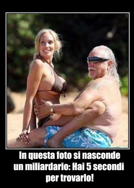 In questa foto c’è un milionario. Trova dove