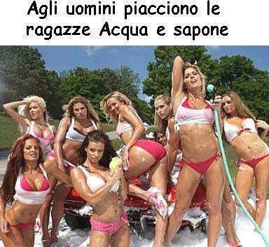 Agli uomini piacciono le ragazze acqua e sapone
